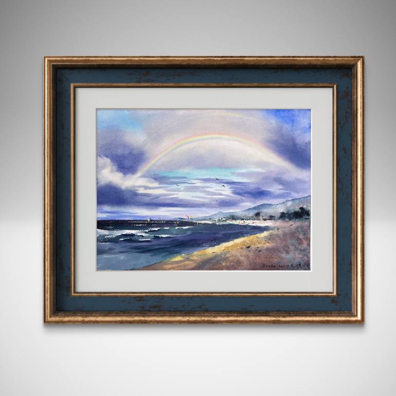 Original Expressionism Seascape Painting by Eugenia Gorbacheva