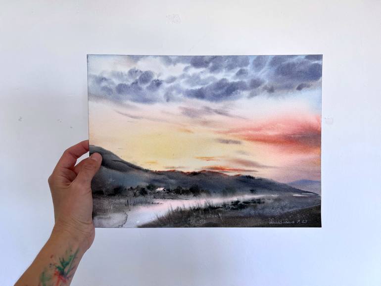 Original Expressionism Landscape Painting by Eugenia Gorbacheva