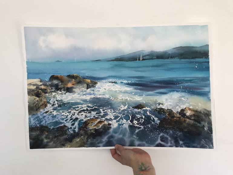 Original Seascape Painting by Eugenia Gorbacheva