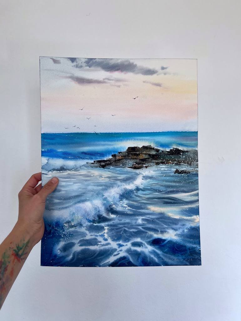 Original Seascape Painting by Eugenia Gorbacheva