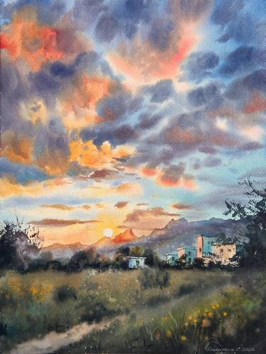 sunrise landscape paintings