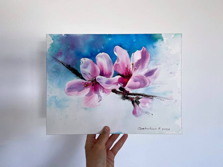 Original Floral Painting by Eugenia Gorbacheva