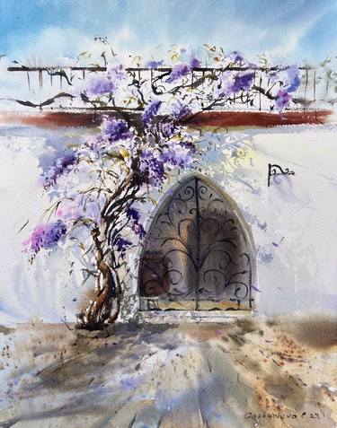 Arch with wisteria Cyprus thumb