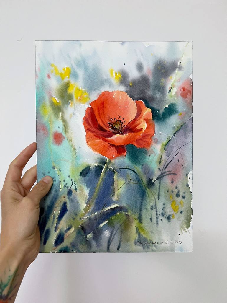 Original Floral Painting by Eugenia Gorbacheva