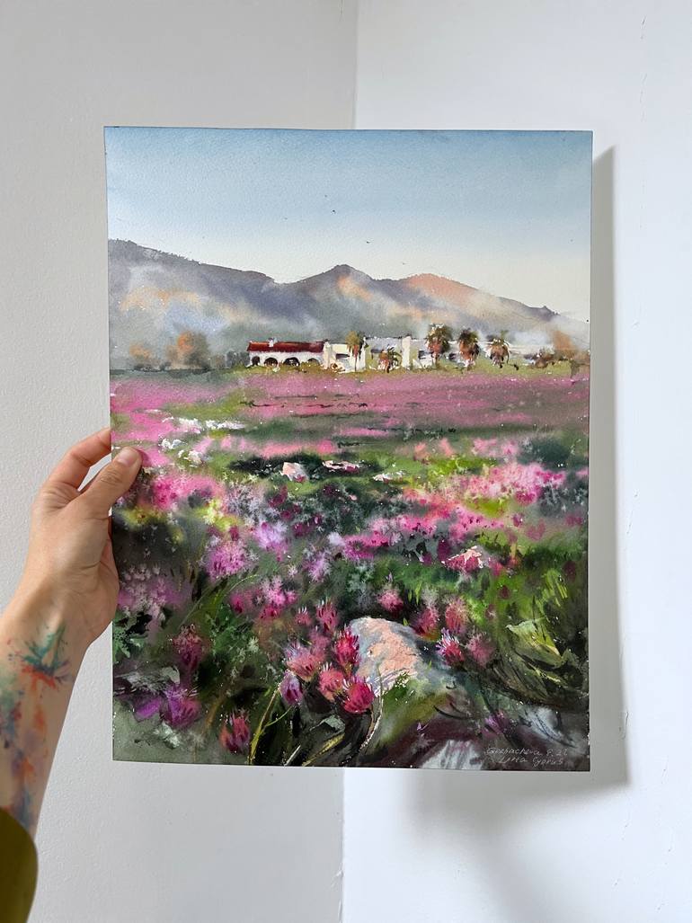 Original Expressionism Landscape Painting by Eugenia Gorbacheva