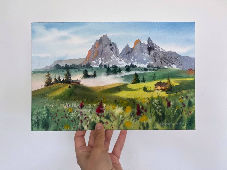 Original Expressionism Landscape Painting by Eugenia Gorbacheva