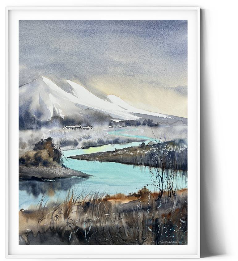 Original Expressionism Landscape Painting by Eugenia Gorbacheva
