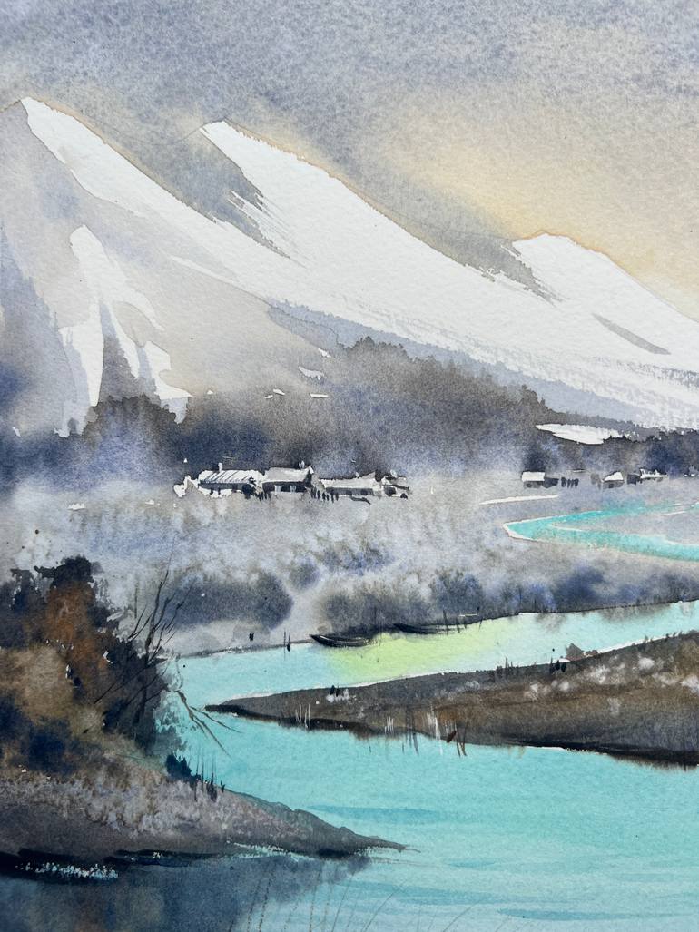 Original Expressionism Landscape Painting by Eugenia Gorbacheva