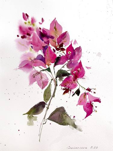 Original Expressionism Floral Paintings by Eugenia Gorbacheva