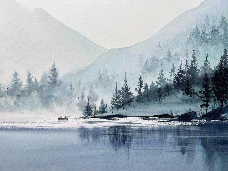 Original Expressionism Landscape Painting by Eugenia Gorbacheva