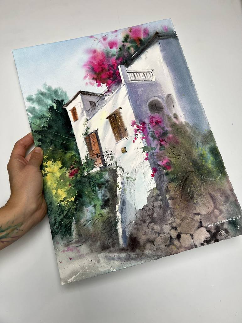 Original Architecture Painting by Eugenia Gorbacheva