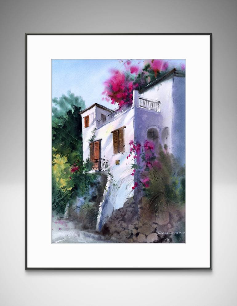 Original Expressionism Architecture Painting by Eugenia Gorbacheva