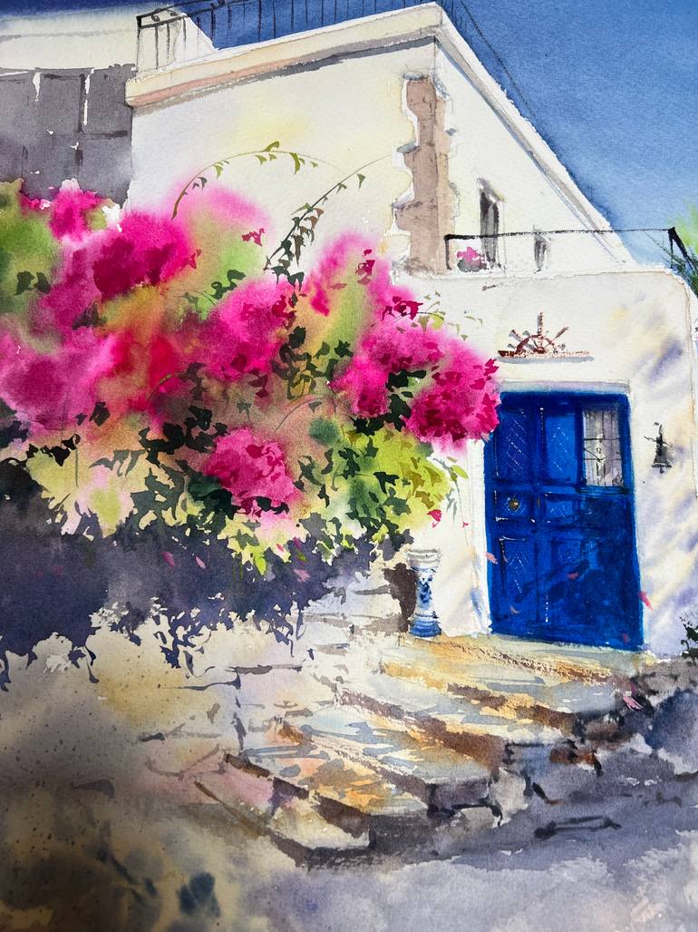 Original Expressionism Cities Painting by Eugenia Gorbacheva