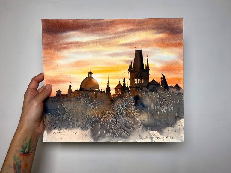 Original Cities Painting by Eugenia Gorbacheva