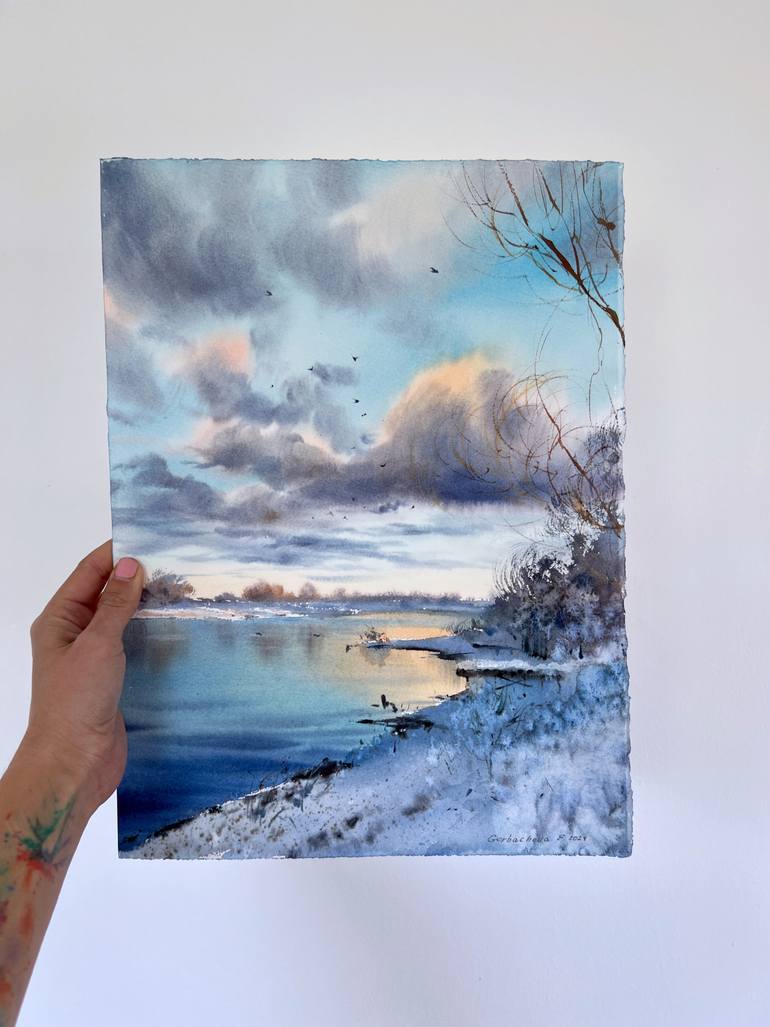 Original Expressionism Landscape Painting by Eugenia Gorbacheva