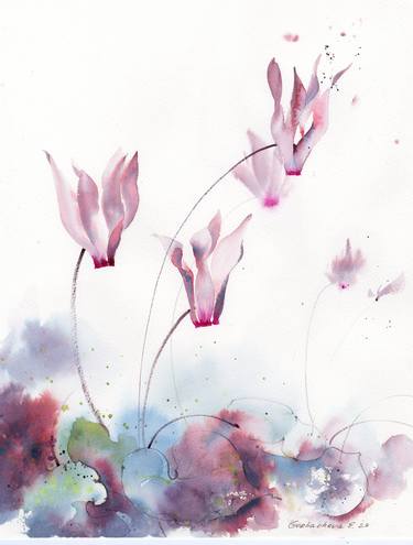 Original Expressionism Floral Paintings by Eugenia Gorbacheva