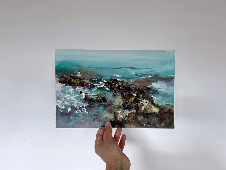 Original Seascape Painting by Eugenia Gorbacheva