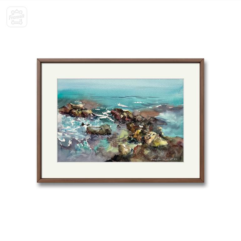 Original Expressionism Seascape Painting by Eugenia Gorbacheva