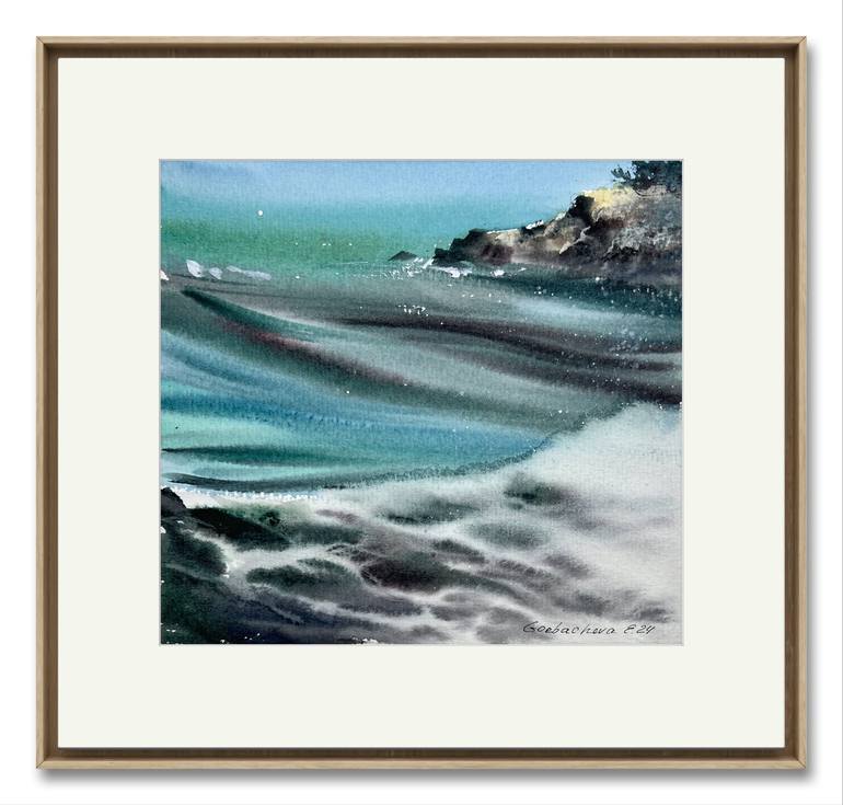 Original Expressionism Seascape Painting by Eugenia Gorbacheva