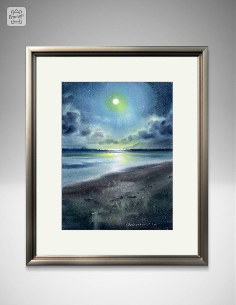 Original Expressionism Seascape Painting by Eugenia Gorbacheva