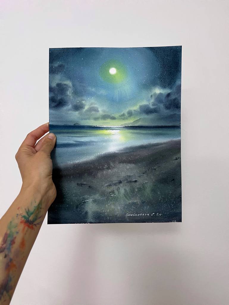 Original Expressionism Seascape Painting by Eugenia Gorbacheva