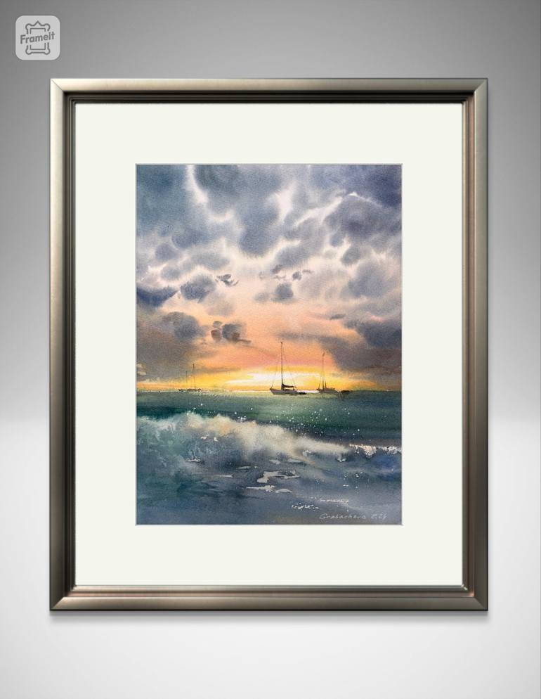 Original Seascape Painting by Eugenia Gorbacheva