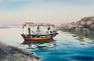 Print of Expressionism Boat Paintings by Eugenia Gorbacheva