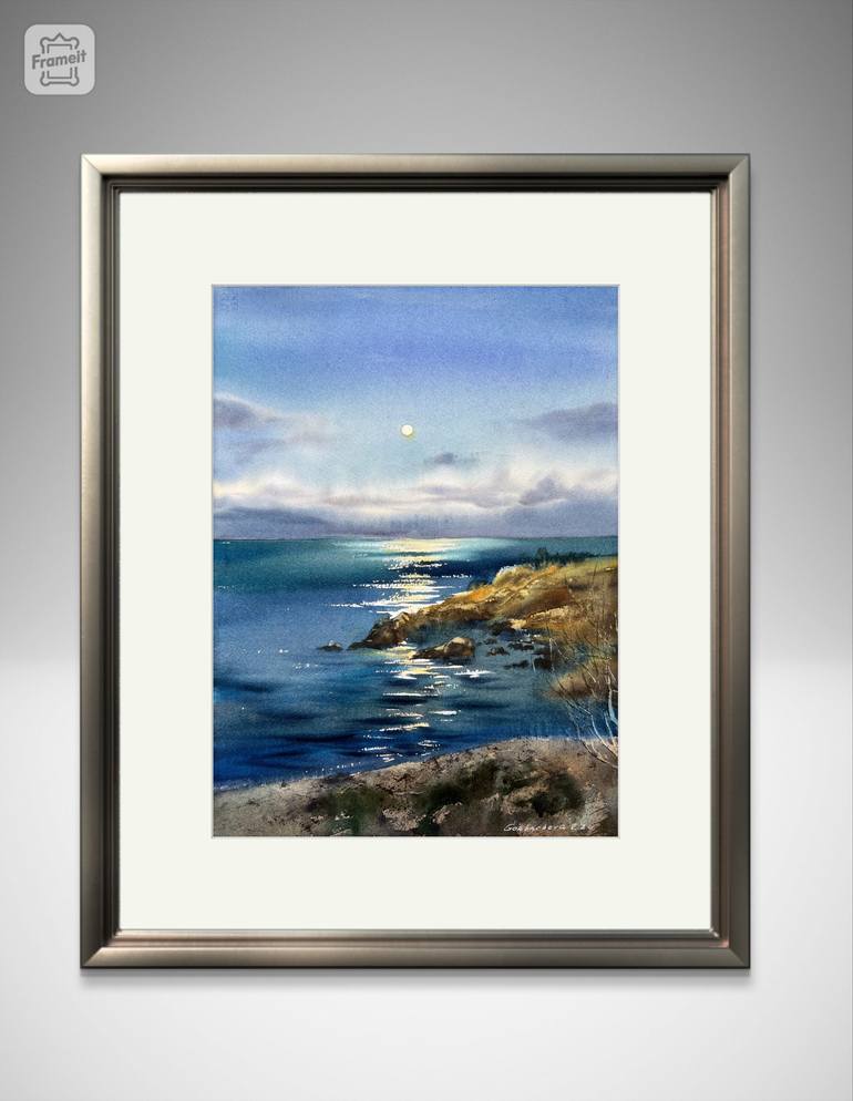 Original Expressionism Seascape Painting by Eugenia Gorbacheva