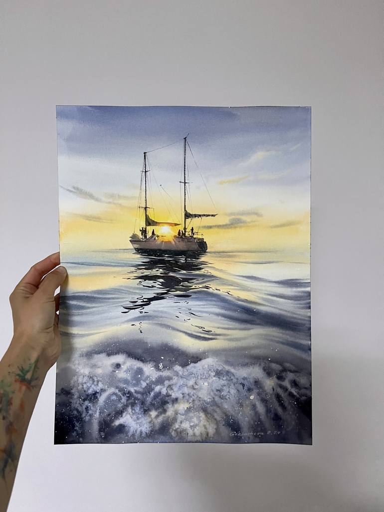 Original Seascape Painting by Eugenia Gorbacheva