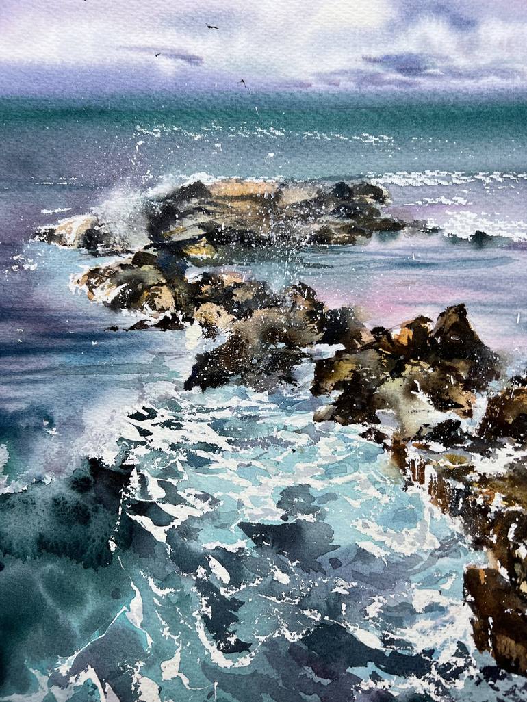 Original Seascape Painting by Eugenia Gorbacheva