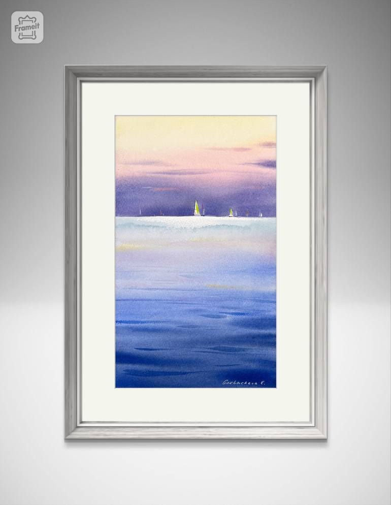 Original Expressionism Seascape Painting by Eugenia Gorbacheva