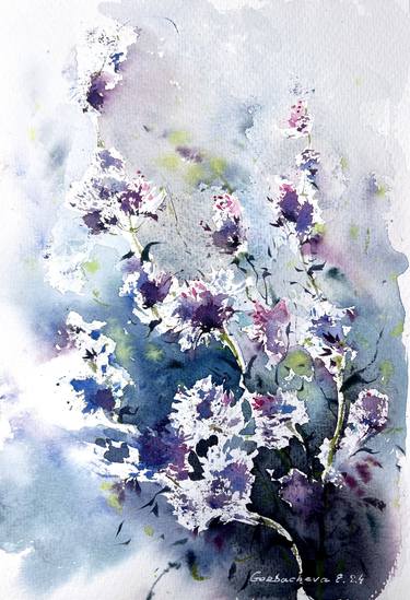 Print of Expressionism Floral Paintings by Eugenia Gorbacheva