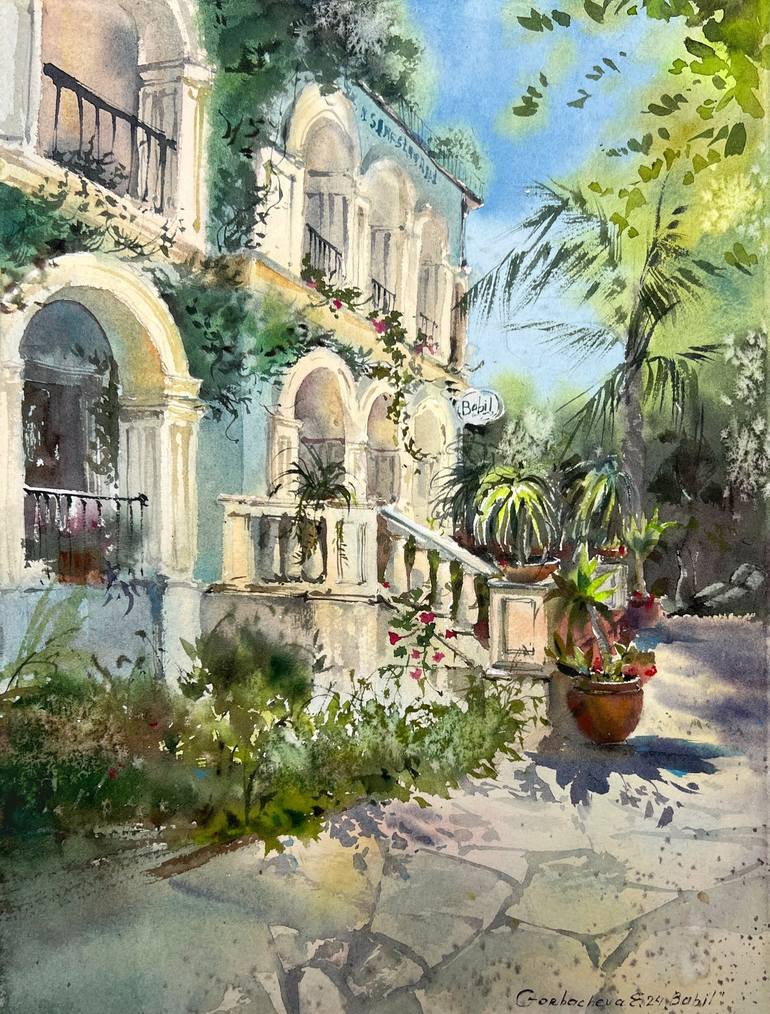 Original Expressionism Cities Painting by Eugenia Gorbacheva