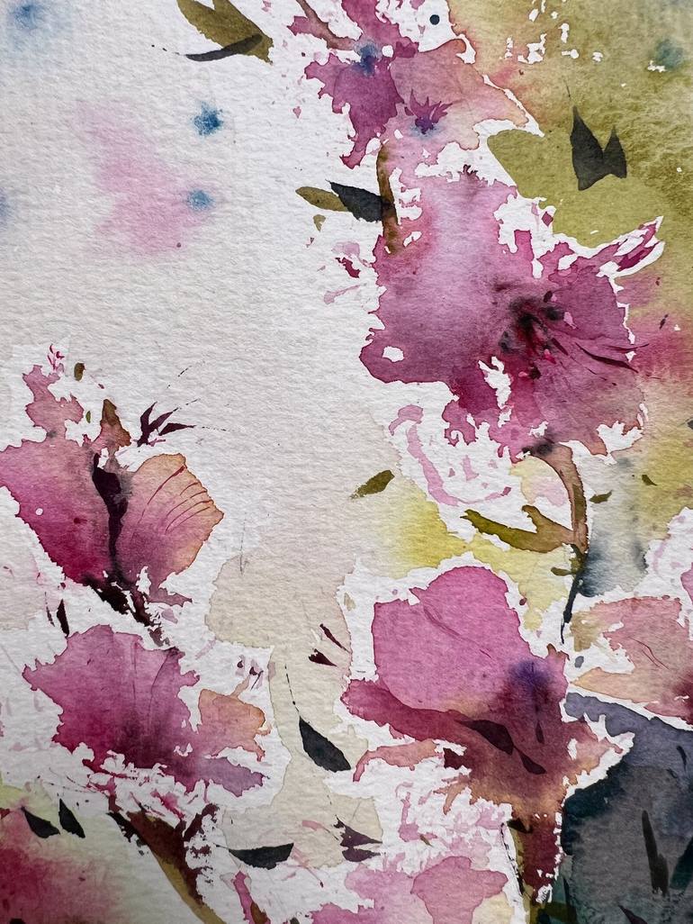 Original Impressionism Floral Painting by Eugenia Gorbacheva