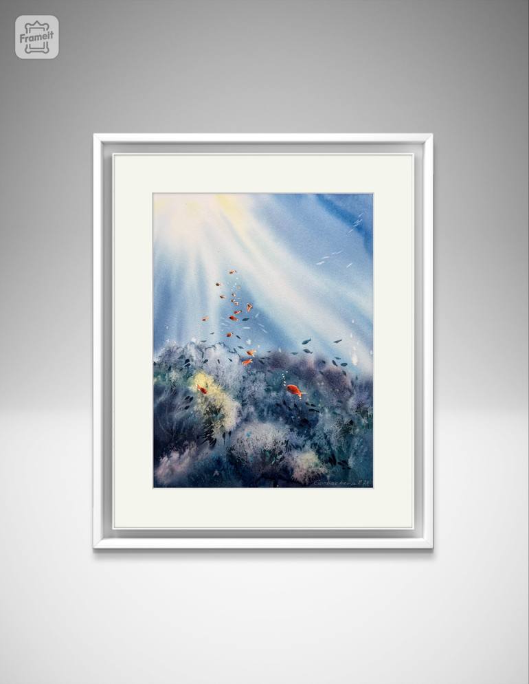 Original Expressionism Seascape Painting by Eugenia Gorbacheva
