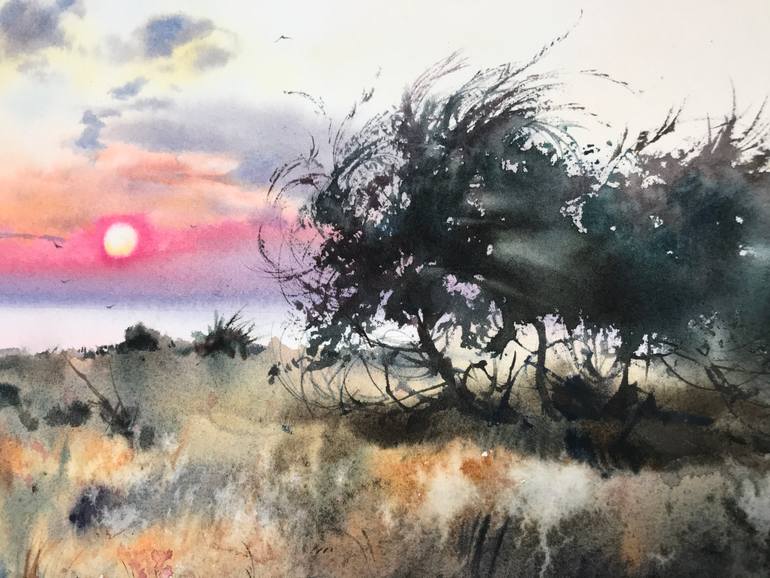 Original Expressionism Seascape Painting by Eugenia Gorbacheva