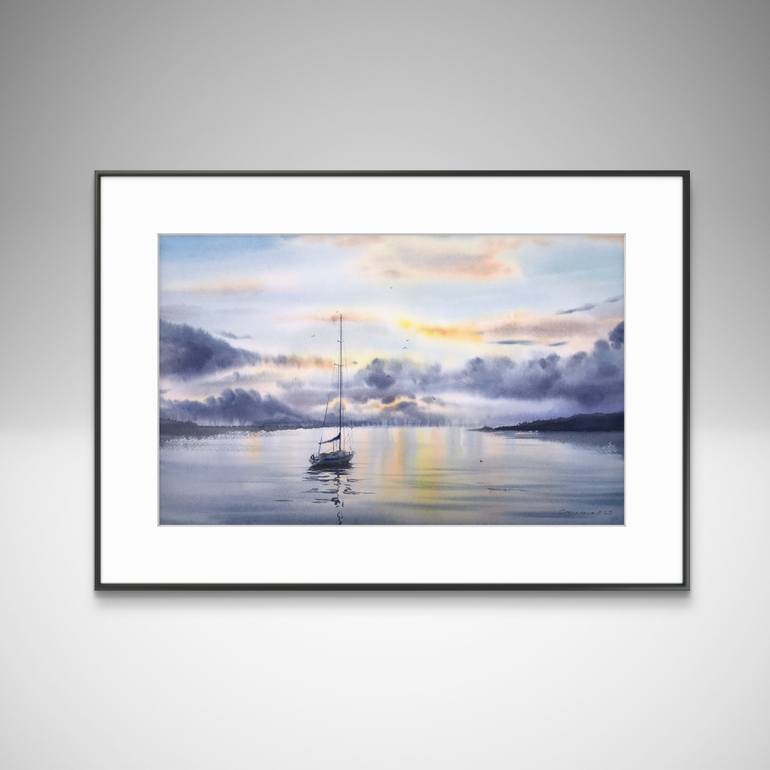 Original Expressionism Seascape Painting by Eugenia Gorbacheva