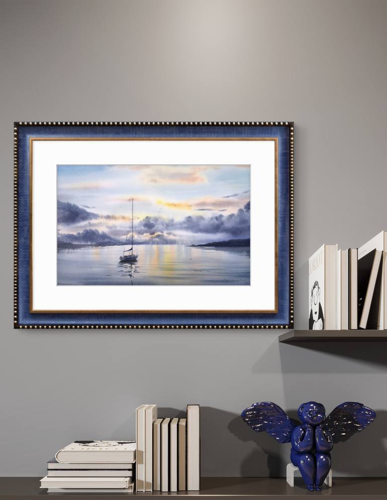 Original Expressionism Seascape Painting by Eugenia Gorbacheva
