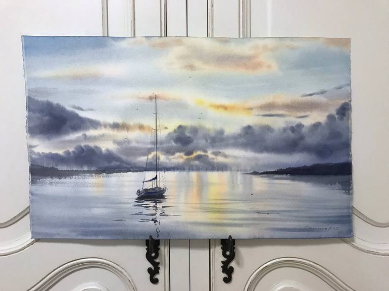 Original Expressionism Seascape Painting by Eugenia Gorbacheva