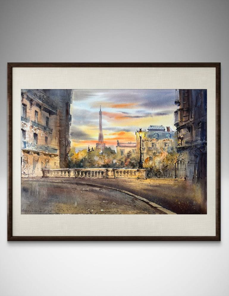 Original Impressionism Cities Painting by Eugenia Gorbacheva