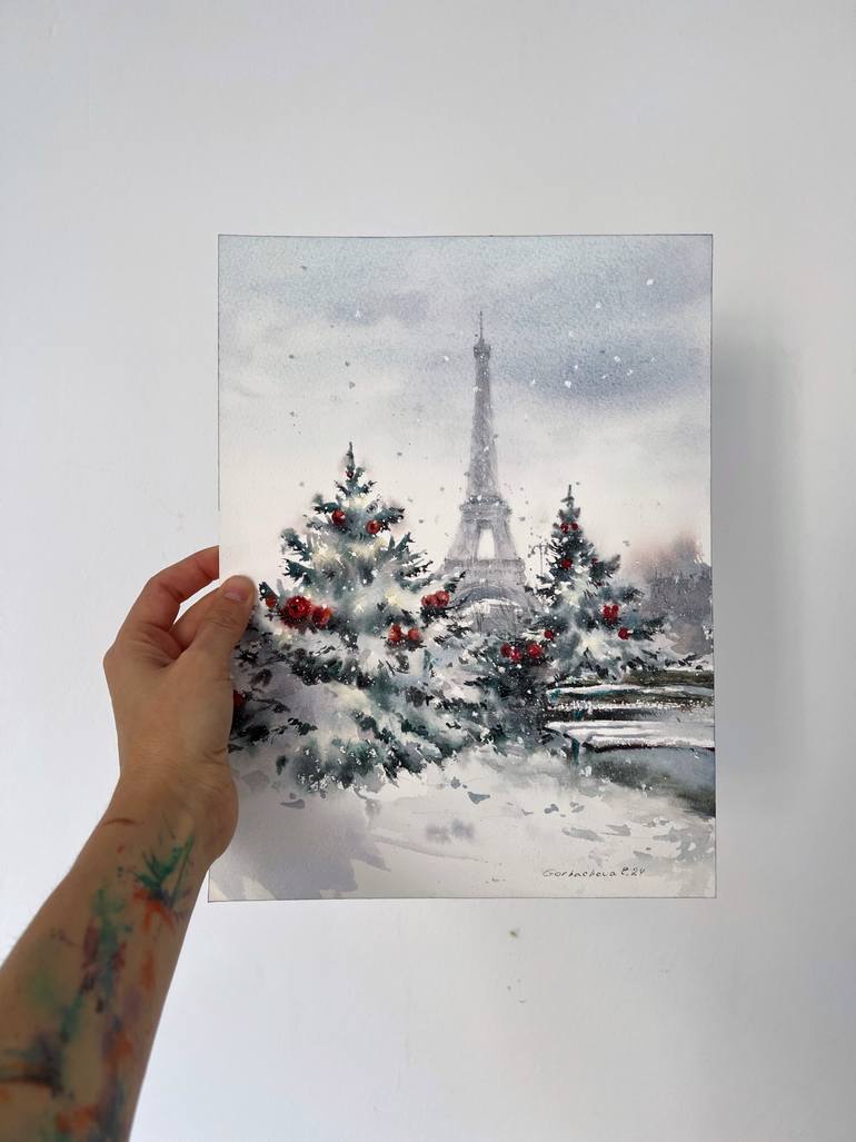 Original Expressionism Cities Painting by Eugenia Gorbacheva