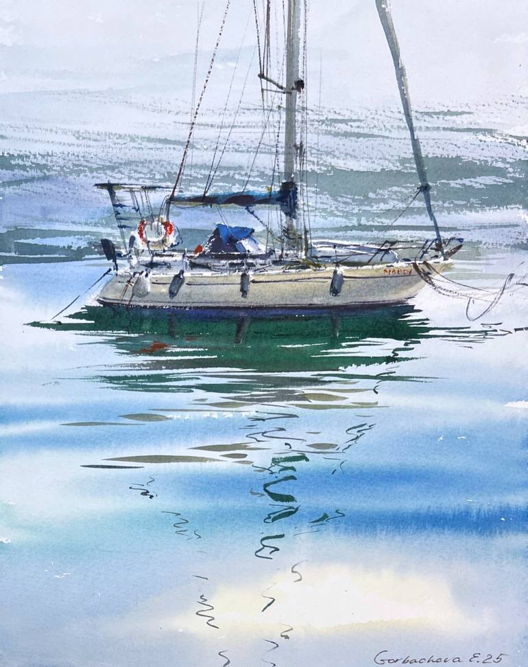 Print of Expressionism Seascape Paintings by Eugenia Gorbacheva