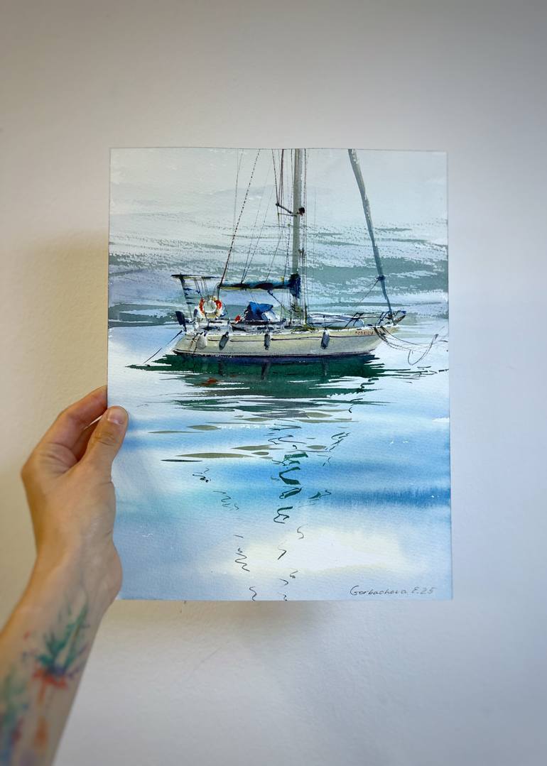 Original Expressionism Seascape Painting by Eugenia Gorbacheva