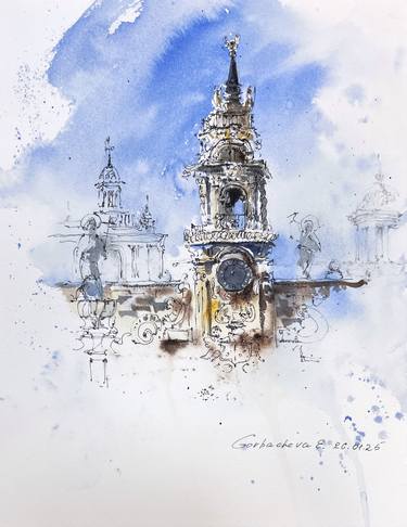 Original Expressionism Architecture Paintings by Eugenia Gorbacheva
