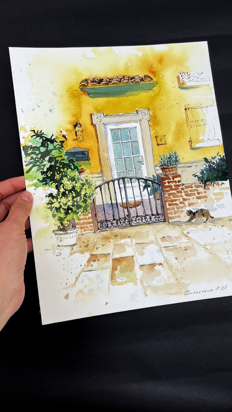 Original Expressionism Architecture Painting by Eugenia Gorbacheva