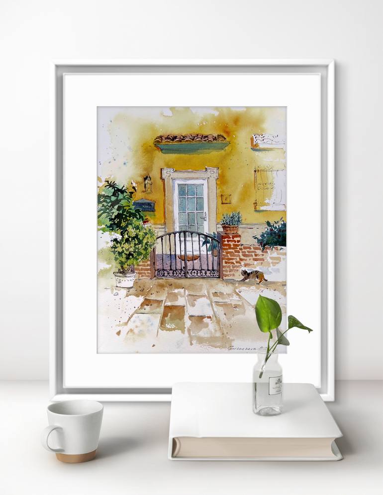 Original Expressionism Architecture Painting by Eugenia Gorbacheva