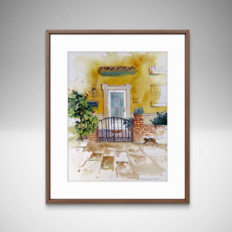 Original Expressionism Architecture Painting by Eugenia Gorbacheva