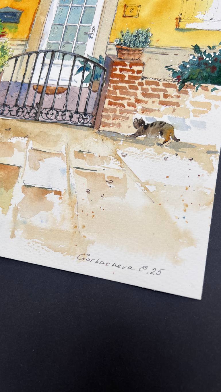 Original Expressionism Architecture Painting by Eugenia Gorbacheva