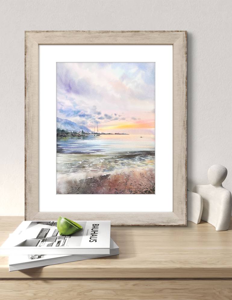 Original Expressionism Seascape Painting by Eugenia Gorbacheva