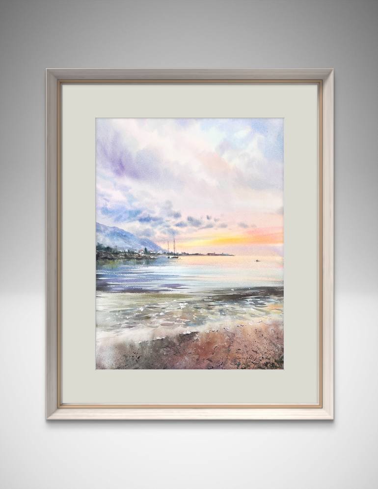 Original Expressionism Seascape Painting by Eugenia Gorbacheva